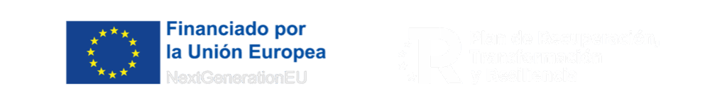 Logotipo de Financiado por la Unión Europea y Logotipo de Plan de Recuperación Transformación y Resiliencia